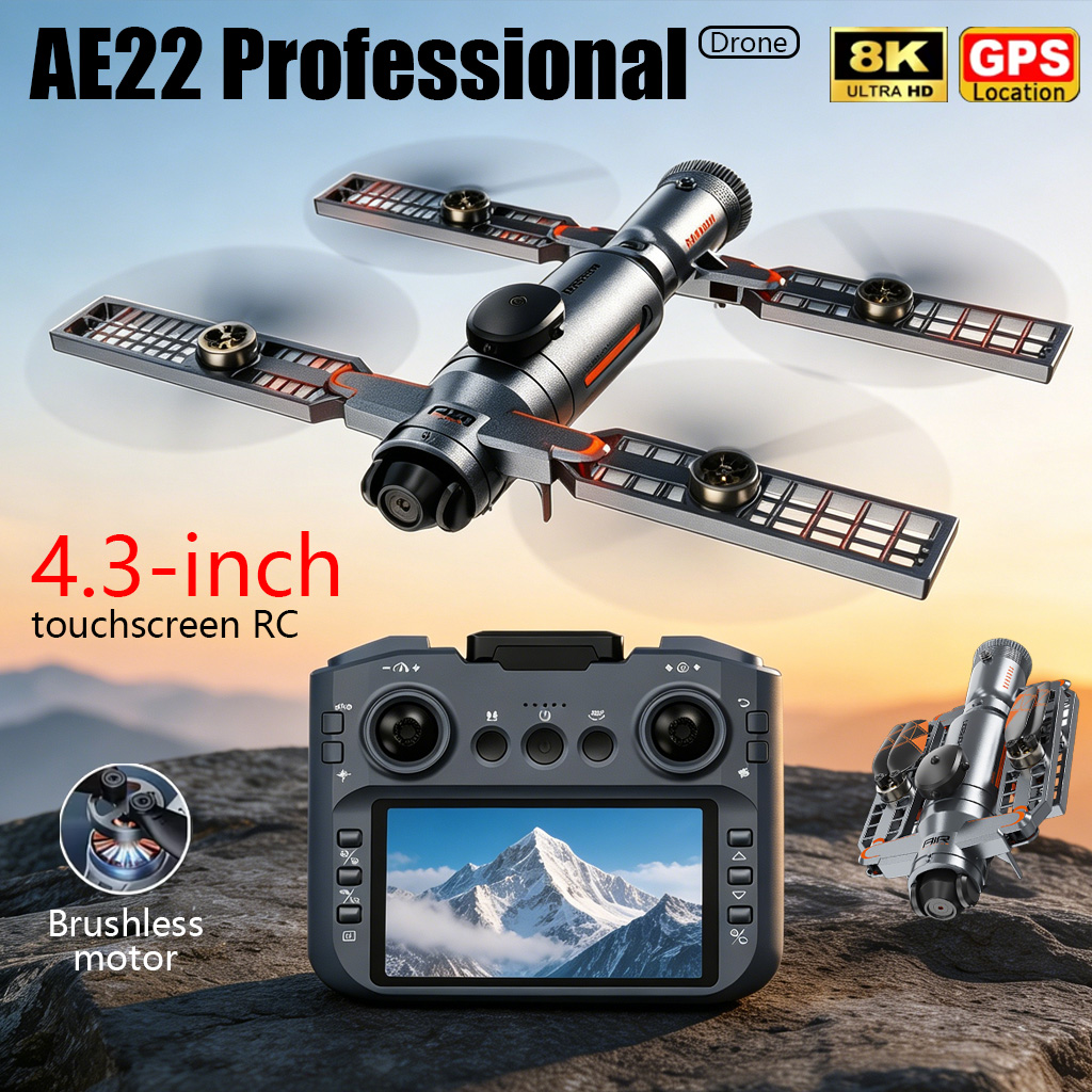 Drone Surveying - Geliştirilmiş AE22 PRO MAX Katlanabilir Drone