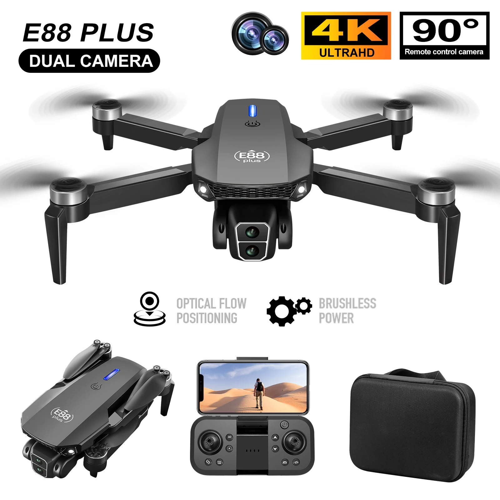 Yeni E88 Plus Quadcopter Drone - Drone Lidar incelemesi ve fiyatı