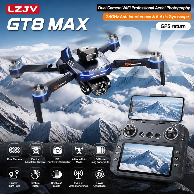 GT8 Max Katlanabilir Drone 8K  - Drone Surveying incelemesi ve fiyatı